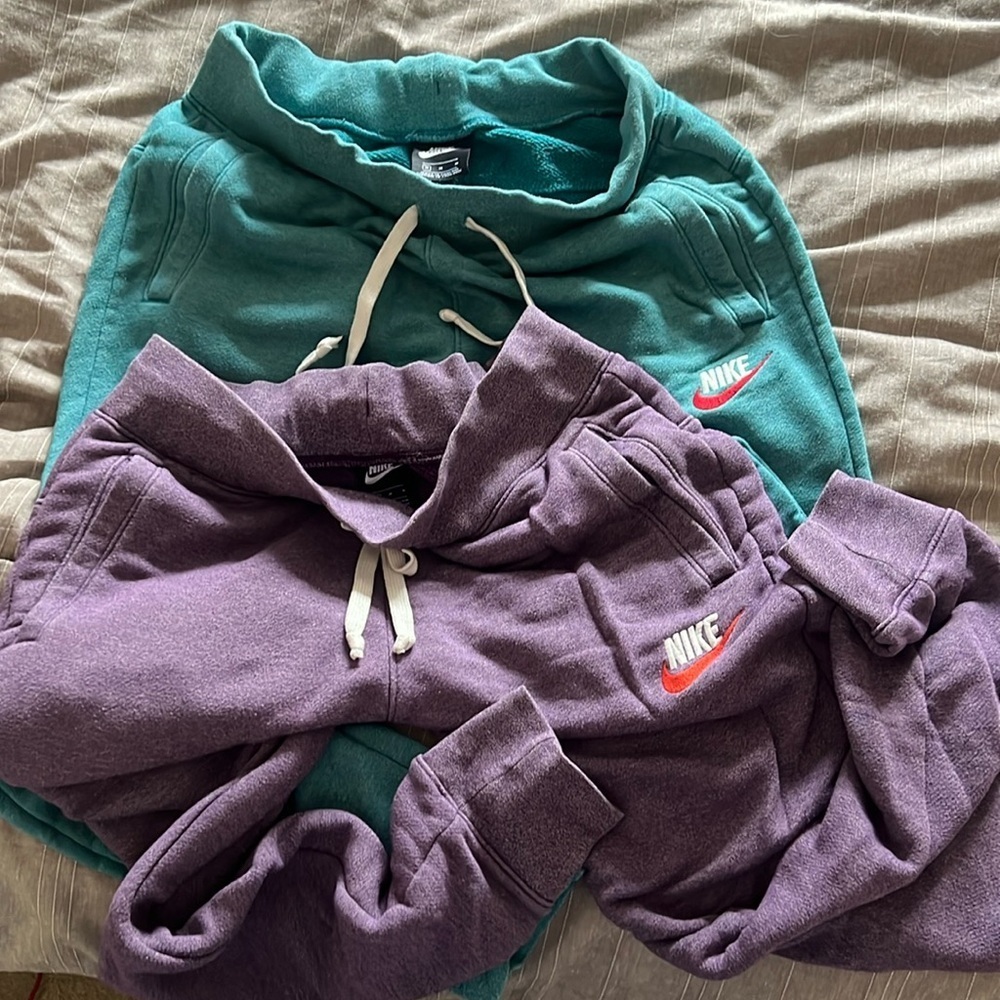 Two Pairs EUC NIKE terry Sweatpants​​​